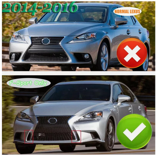 For 14-16 Lexus IS200t IS250 IS350 F Sport Front Bumper Grille Gloss Black 2014