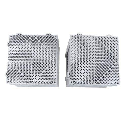 50PCS 12 x 12in Interlocking Drainage Floor Tiles Modular Interlocking Tile Gray
