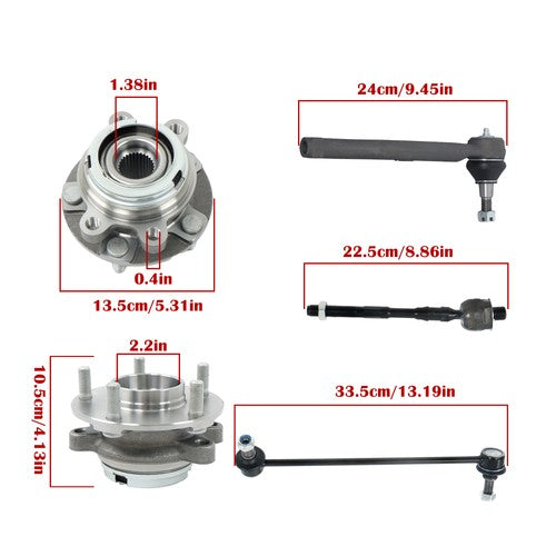 K750095 Front Wheel Bearning Hub Sway Bar End Link Tie Rod For Altima 2007-2013