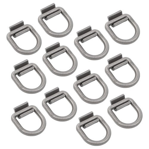 1/2 Inch Heavy Duty Weld-On Forged D Ring Fracture Strength 12,000lbs (12 Pack)
