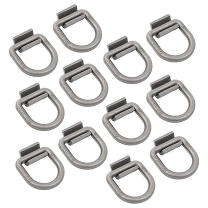 1/2 Inch Heavy Duty Weld-On Forged D Ring Fracture Strength 12,000lbs (12 Pack)