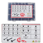 485 Pack Black wood screws kits with 20 different sizes #6, #8, #10 For Wood