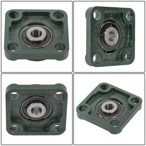 UCF201-8 1/2" Bore Pillow Block Flange Bearing 4 Bolt Solid Base (4PCS)