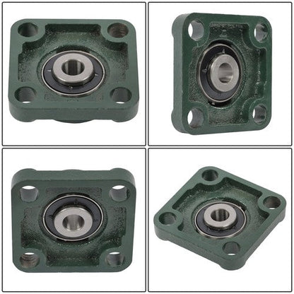 UCF201-8 1/2" Bore Pillow Block Flange Bearing 4 Bolt Solid Base (4PCS)