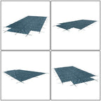 Inground Pool Cover Safety Fits Rectangle Swimming Pool Mesh Solid Pool
