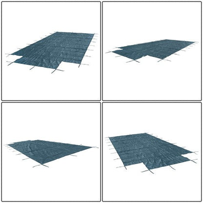 Inground Pool Cover Safety Fits Rectangle Swimming Pool Mesh Solid Pool