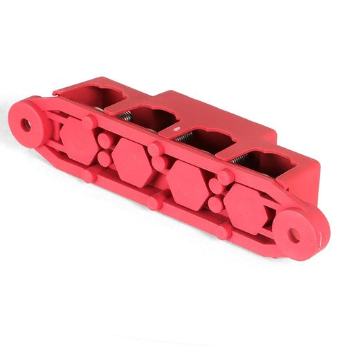 Red 4 Post Busbar Bus Bar Power Distribution Block With Cover 5/16" 12V 250A