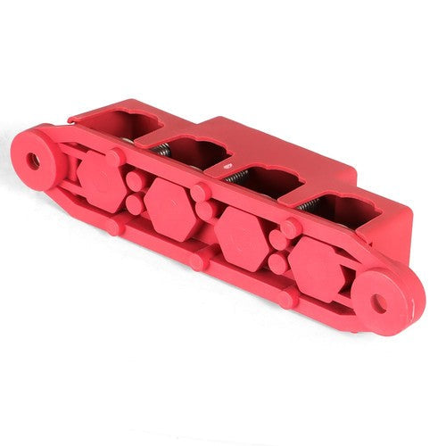 Red 4 Post Busbar Bus Bar Power Distribution Block With Cover 5/16" 12V 250A