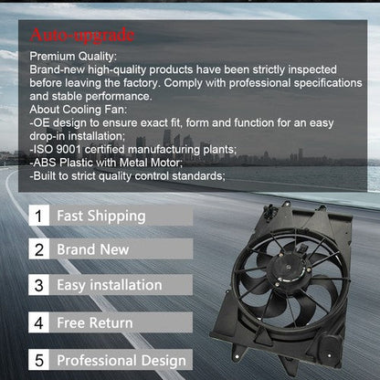 20815894 Condenser Plastic Cooling Radiator Fan Fit For 2010-17 GMC Terrain 2.4L