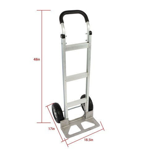 Aluminum 500Lbs Hand Truck  Trolley Dolly 14"×7-1/2" Diecast Nose Plate