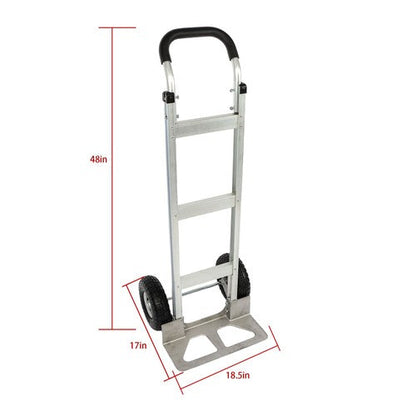Aluminum 500Lbs Hand Truck  Trolley Dolly 14"×7-1/2" Diecast Nose Plate