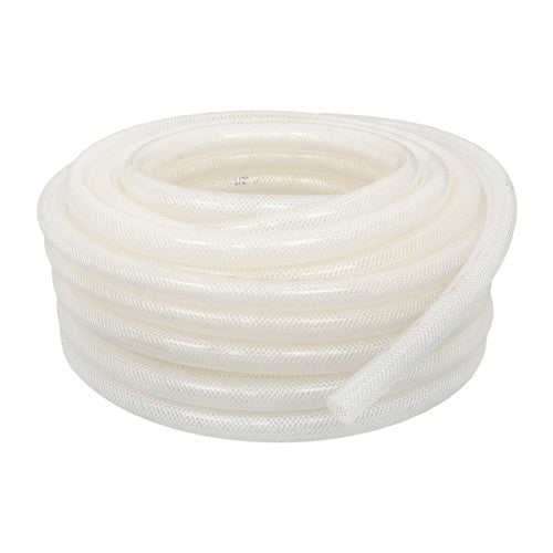 High Pressure Water Hose 50FT Braided Clear PVC Vinyl Tubing 1/2" ID 3/4" OD