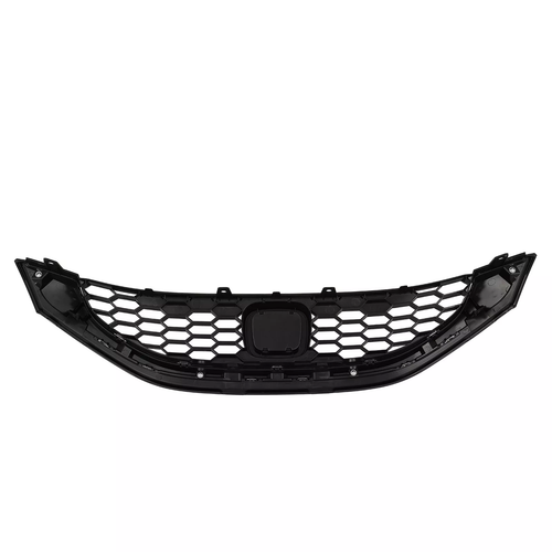 Front Bumper Upper Grille Grill w/ Chrome Trim for 2013-2015 for Honda Civic