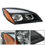 Right Headlight Assembly Black With LED Fit For Freightliner Cascadia 2018-2023