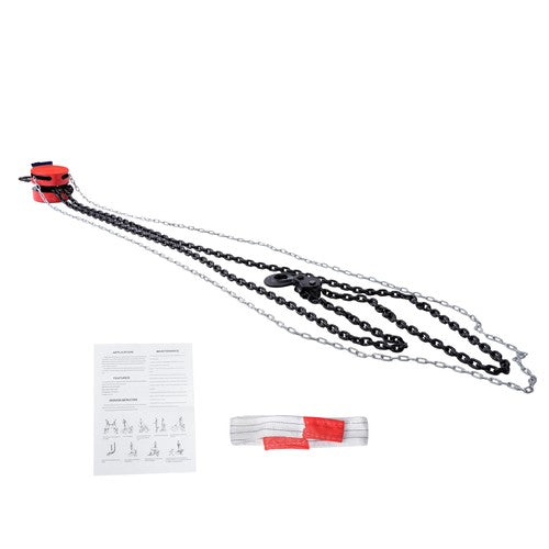 3 Ton/6600 lbs Capacity 10FT Come Along Hand Chain Hoist G80 Galvanized Chain