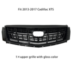 Front Bumper Black Upper Grille Lower Grill 2PCS for 2013-2017 for Cadillac XTS