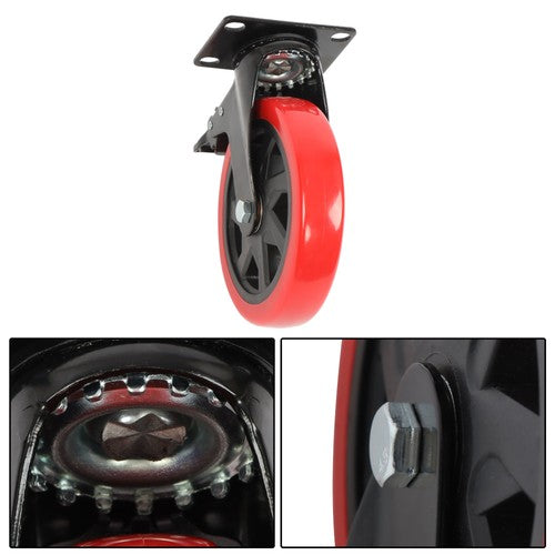 Caster Wheels, Heavy Duty 6 Inch Casters Set of 4, Locking Swivel Casters Wheels