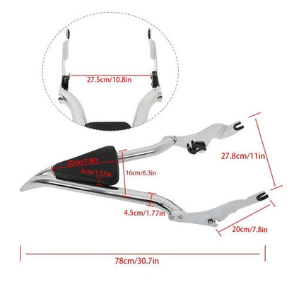 For CVO Touring Road King Glide Street Chrome 22'' Backrest Sissy Bar New