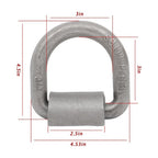 4 Pack 3/4" Heavy Duty Weld On Forged D Rings with Welding Clips, 26,500 lbs