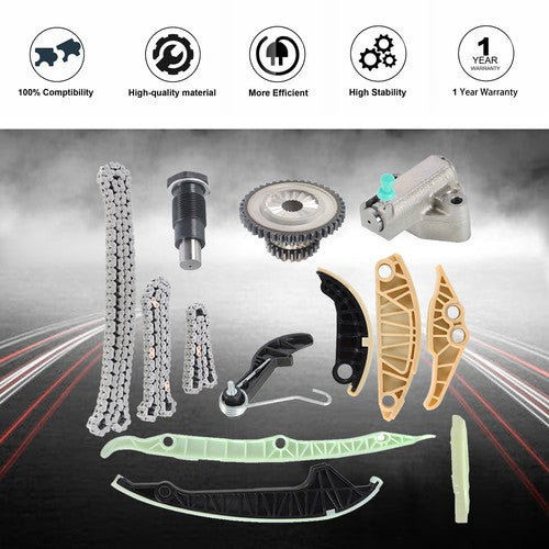 13Pcs Timing Chain Kit For VW Jetta Tiguan Passat CC Jetta Audi A5 Q5 A4