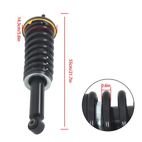 Pair Rear Shock Struts Assys Coil Spring w/o Electric For Jaguar XJ Series 10-18