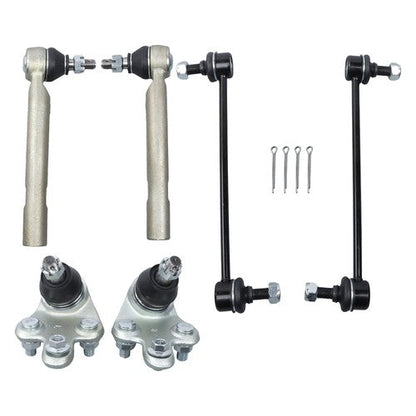6pc Front Outer Tie Rods Ball Joint Sway Bar For Toyota Venza Lexus RX350 RX450h