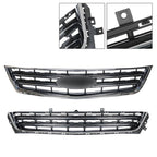 2PCS Black Front Upper & Lower Grille For Chevrolet Impala 2014-2020 Chrome New