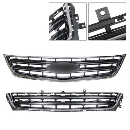 2PCS Black Front Upper & Lower Grille For Chevrolet Impala 2014-2020 Chrome New