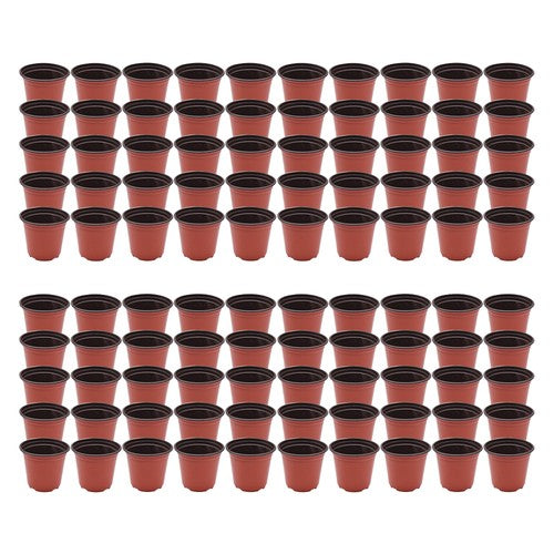 100Pcs  Flowers Nursery Cup Children's Room Nursery  Plastic Plant Pot 14X13X9cm