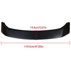 For Honda Civic 2012 13 14-15 ABS Rear Trunk Lip Spoiler Wing w/Led Brake Light