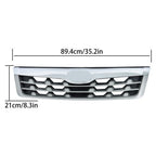 Front Bumper Upper Grille Replacement Plastic Gray For Subaru Forester 2011-2013