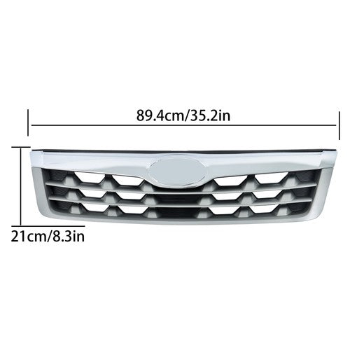Front Bumper Upper Grille Replacement Plastic Gray For Subaru Forester 2011-2013