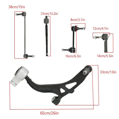 For Ford Explorer 11-19 New Front Lower Control Arm Ball Joint Sway Bar Tie Rod