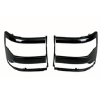 Headlight Trim Bezel Cover For Chevy Silverado 1500 2016-2018 Black LH+RH Pair