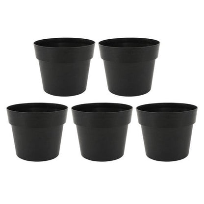 5 Pack Heavy Duty 5 Gallon Planters Plastic Nursery Pots Flower Plant Pots