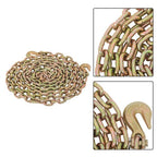 Binder Transport Chain G80 Steel 7100Lbs Tow Chain 3/8In × 20FT With Grab Hooks