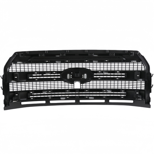 Front Upper Grille for Ford F-150 Platinum 2015-2017 Camera Hole Matte Black