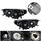 Left+Right Side Clear Front Headlights Headlamps For Toyota Highlander 2014-2016