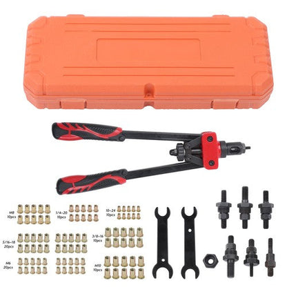Rivet Nut Tool Kit,14" Rivnut Tool Kit with 100PCS Rivet Nuts,7 Metric Mandrels