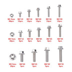 240 Pcs Flanged Stainless Steel Bolts and Nuts Kit M5, M6, M8 Metric Assortment