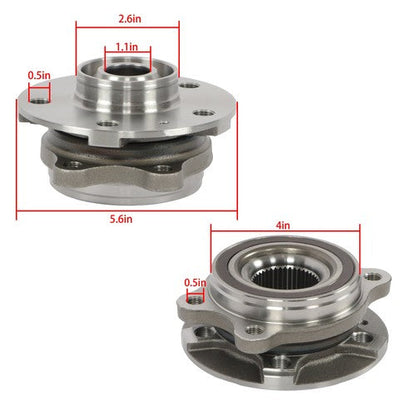4pcs Wheel Hub Bearing Assembly Front/Rear For Audi A4 A5 A6 Q5 S4 S5 All Models