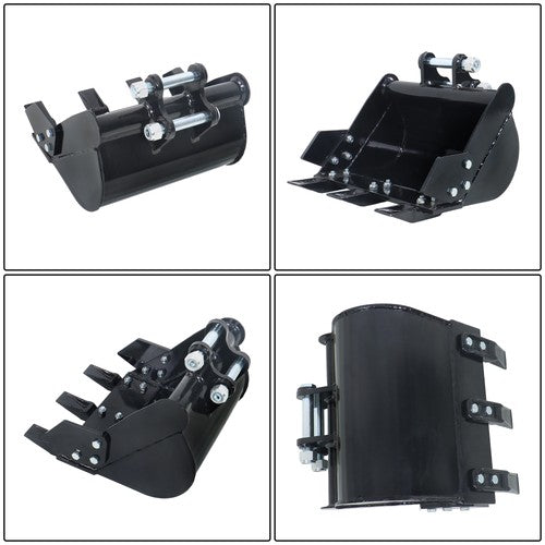 New Mini Excavator 400mm Tooth Bucket Digger Machine Attachment With Teeth