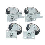 Four 6 Grey PU Inclined Wheel Polyurethane Universal Wheels