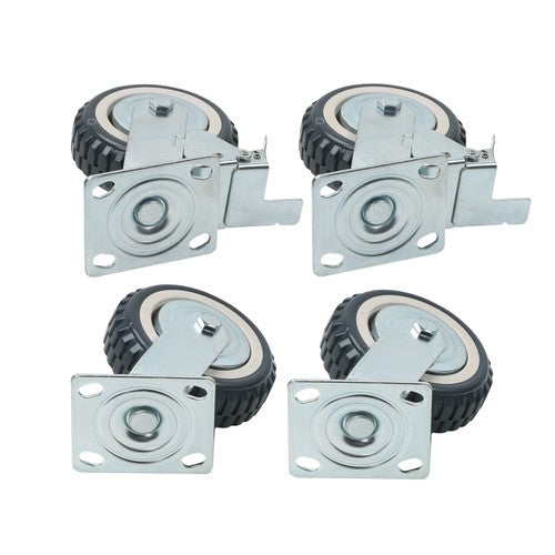 Four 6 Grey PU Inclined Wheel Polyurethane Universal Wheels