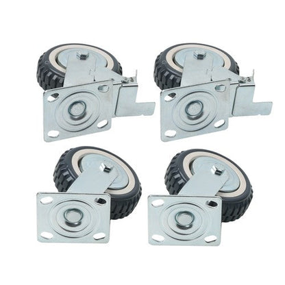 Four 6 Grey PU Inclined Wheel Polyurethane Universal Wheels