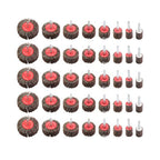 40 Pack 1/4 Inch 80 Grit Cylindrical Shape Sanding Wheels 8 Sizes Flap Wheel Set