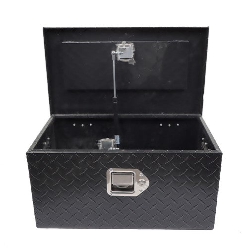 For Pickup Trailer Black Aluminum Diamond Plate 20"×12"×9.5" Tool Box w/Keys