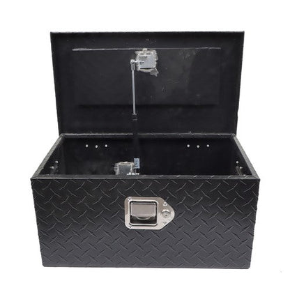 For Pickup Trailer Black Aluminum Diamond Plate 20"×12"×9.5" Tool Box w/Keys