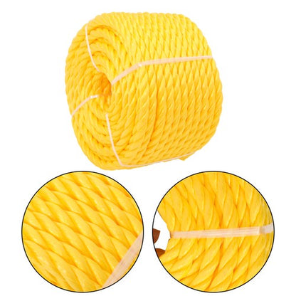 1/2in x 100 Feet 3 Stranded Orange Yellow Polypropylene Braided Rope