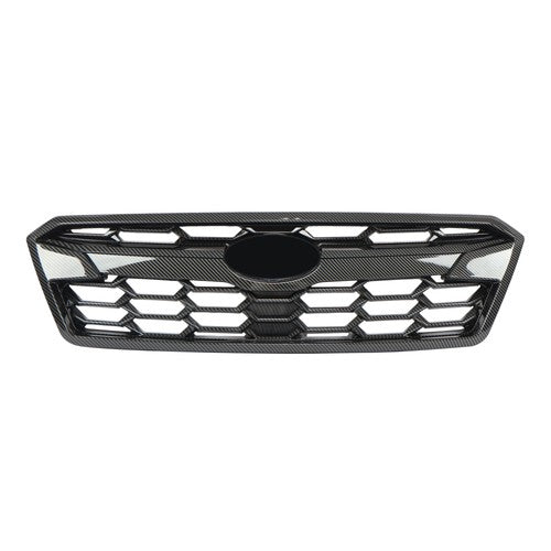 Fit For Subaru Crosstrek 2018-20 Front Bumper Grille Black Carbon Fiber Plastic
